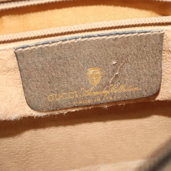 GUCCI GG Supreme Web Sherry Line Shoulder Bag PVC Beige 904 02 049 Auth yk18789 - Picture 13 of 16